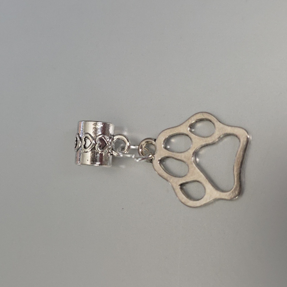 Love Paw Print Charm Will FIT Pandora and other European Systems